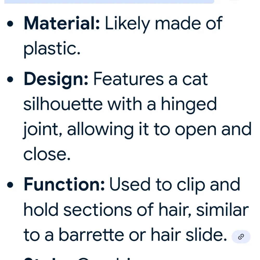 Black‎ Cat Marked 1989 MMK COS Hair Comb Clip Accessory